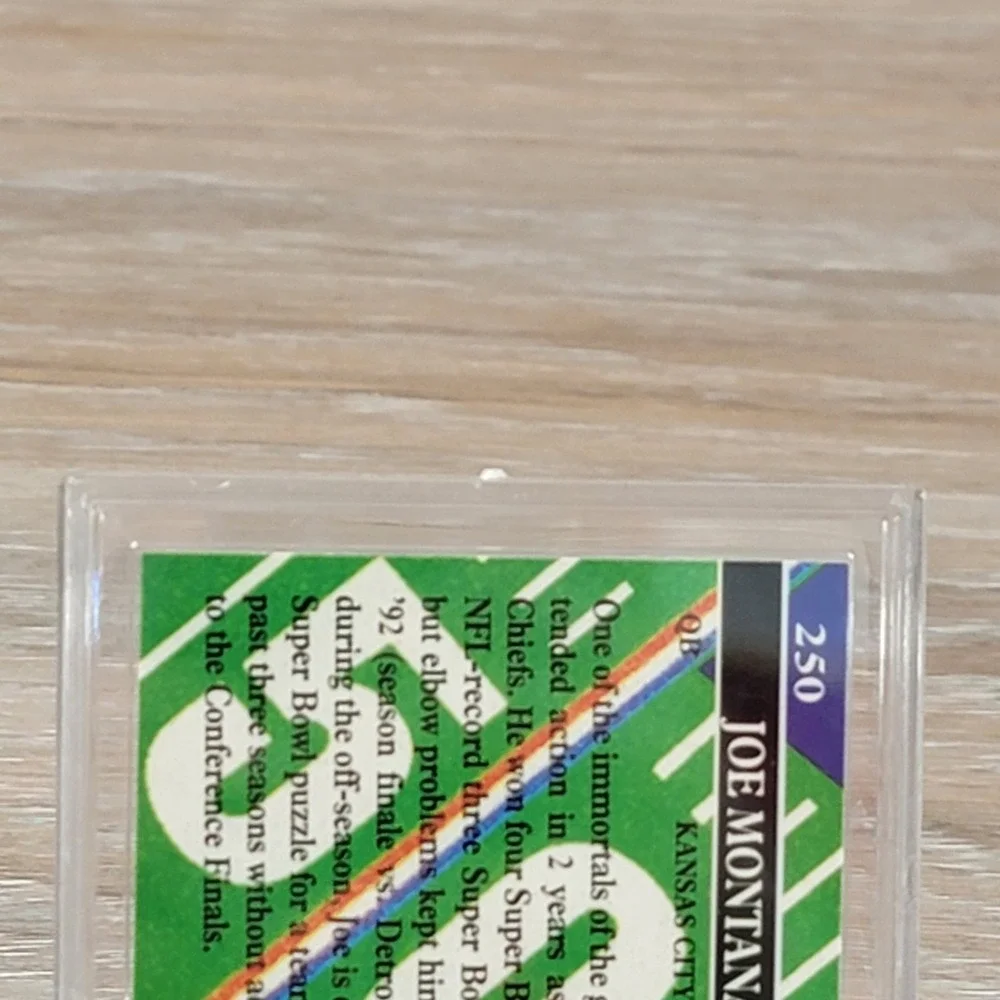 1993 Topps Stadium Club Joe Montana Signed Members Choice Kansas City Chiefs